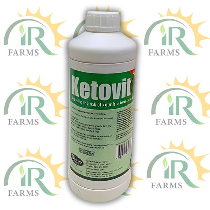 Ketovit 1Litre LCI Lucky Core Industries Reducing the risk of ketosis and twin-lamb disease Plus Carnitine Mervue Laboratories Ireland ICI