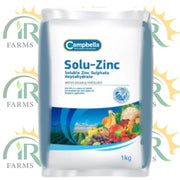 Solu Zinc 1kg | Zinc Sulphate Heptahydrate Fertilizer | 33% Zn + 5% Sulphur | Water Soluble | Campbells Australia